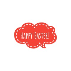 ''Happy Easter'' Easter Quote Word Lettering Illustration