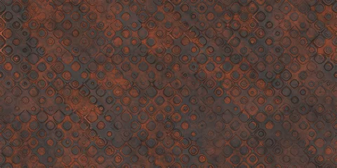 Acrylic prints Industrial style Dirty Decorated Rusted Metal Pattern. Seamless Transition.