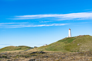 Fototapeta na wymiar Lighthouse of Reykjanes in Iceland