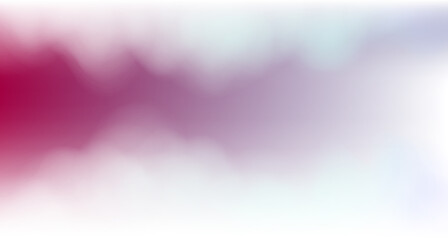 White cloudy background with pink and blue tones. Vector stock illustration. Sky with white clouds. Background for advertising cosmetics.