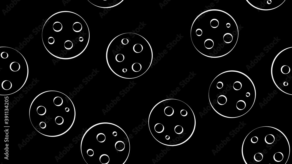 Poster seamless pattern with slices of salami sausage. vector texture