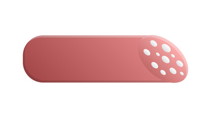 Flat Design Style Meat Icon - Cured Salami