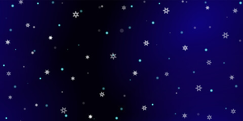 Falling Snowflakes seamless pattern flying snow