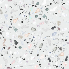 Terrazzo Texture Vector. Flooring Seamless Pattern
