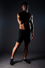 Naklejka premium Attractive shirtless man