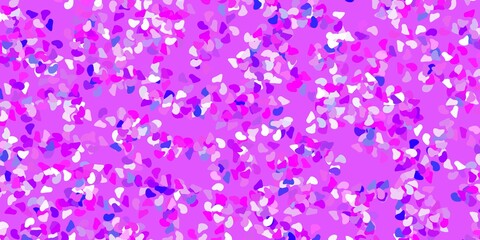 Light pink, blue vector pattern with abstract shapes.