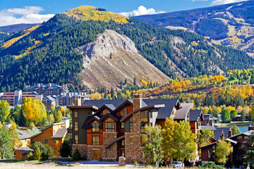 Avon Colorado in Autumn, Eagle County, Colorado - obrazy, fototapety, plakaty