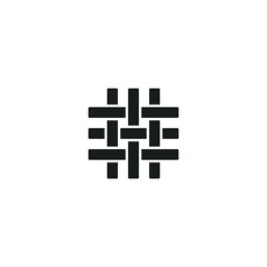 weaving icon textile symbol logo template design element