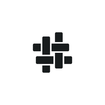 weaving icon textile symbol logo template design element
