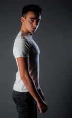 Attractive trendy man
