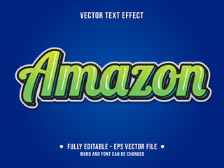 Editable text effect - Amazon green color style