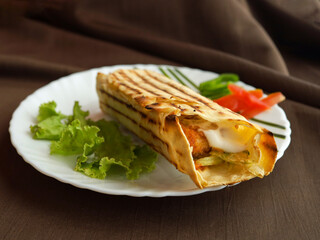 Vegetable and Chicken Wrap