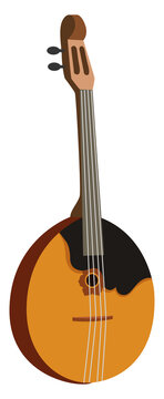 Domra instrument ,illustration,vector on white background
