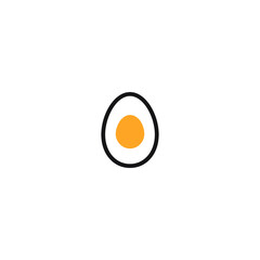 Chicken egg icon logo template 