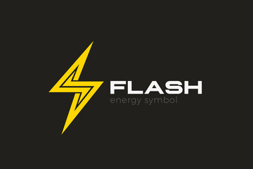 Flash Power Energy Logo Thunder Bolt design vector template.