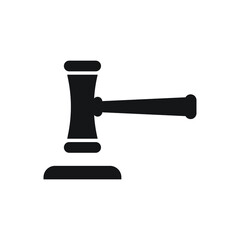 Auction Hammer icon design isolated on white background