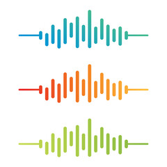 audio wave logo icon vector isolated