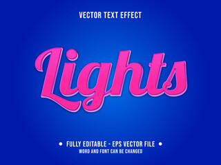 Fototapeta premium Editable text effect - Lights pink color style