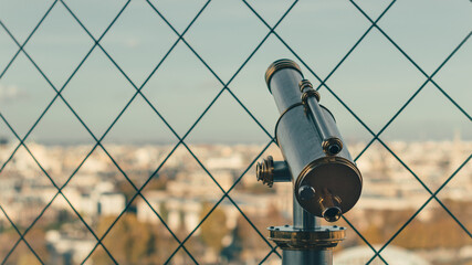 Telescope observation point at Eiffel Tower