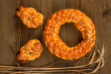 Homemade Braided White Bread