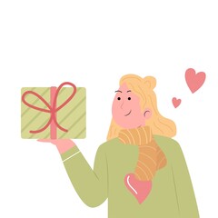 Woman and gifts for christmas
