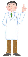 医者　ドクター　男性　説明　紹介　全身