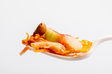 Dorilocos. They are  a mixture of doritos, jicama, carrot, japanese peanuts, cueritos and chamoy. They are very popular among children in urban areas in Mexico.