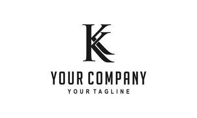 k,kk initial logo for business