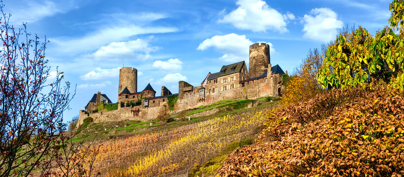 Castel Thurant above Alken, Moselle Valley, Rhineland-Palatinate, Germany