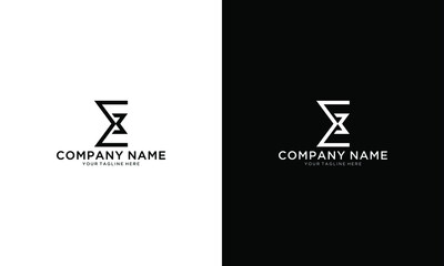 EM E M Letter Logo Design in Black Colors. Creative Modern Letters Vector Icon Logo Illustration.