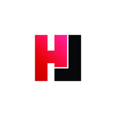Letter HL simple modern logo design vector