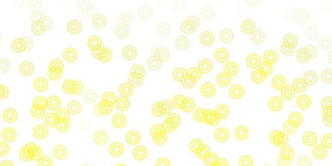 Light yellow vector natural backdrop with flowers.