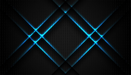 abstract blue light line on black background. modern luxury design vector illustration