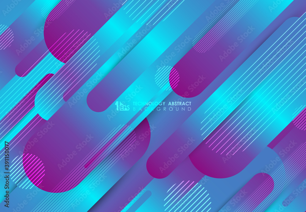 Poster abstract neon futuristic round line pattern with light stripe pattern background. illustration vecto