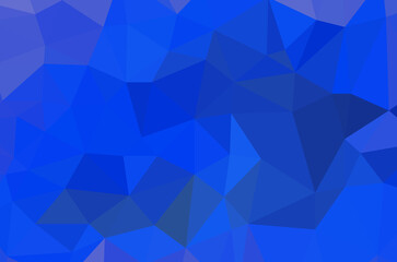 Blue vivid polygonal mosaic background, creative design templates Illustration