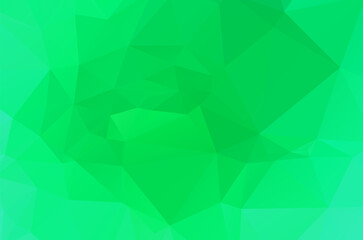 Obraz premium Gradient Green vector shining triangular layout. Glitter abstract illustration