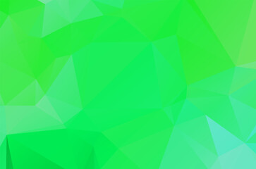 Obraz premium Gradient Green vector shining triangular layout. Glitter abstract illustration