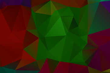 Gradient Green vector shining triangular layout. Glitter abstract illustration
