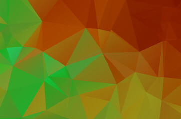 Gradient Green vector shining triangular layout. Glitter abstract illustration