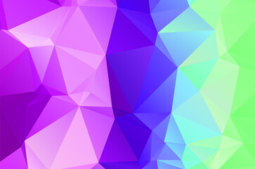 Fototapeta premium Purple vivid vector texture with triangular style. Illustration with set of colorful