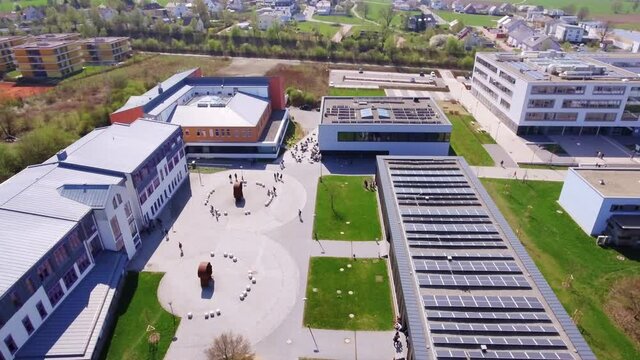 Drone flight over german college