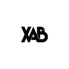 xab letter original monogram logo design