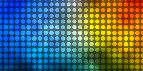 Light Blue, Yellow vector background with circles.