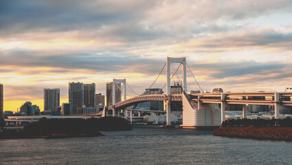 Fototapeta na wymiar Rainbow Bridge Tokyo