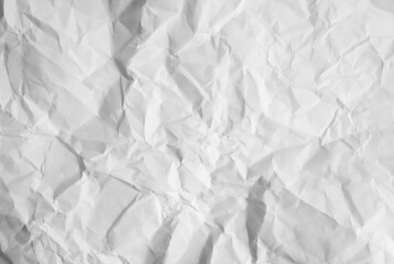 White crumpled paper background texture