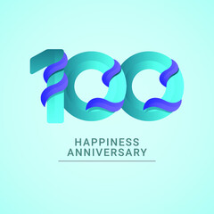 Fototapeta premium 100 years anniversary design template.