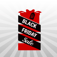 Black Friday promo sale banner and poster with abstract background.