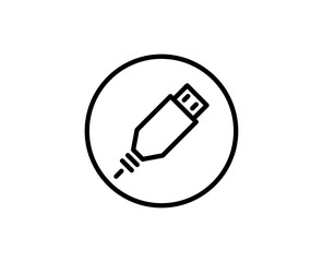 Usb line icon