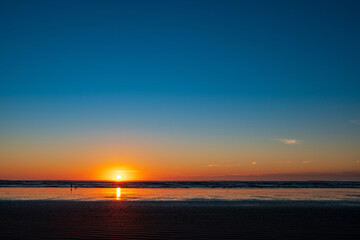 Sunset over Pacific Beach on the Pacific Ocean