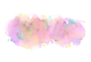 colorful watercolor on white.